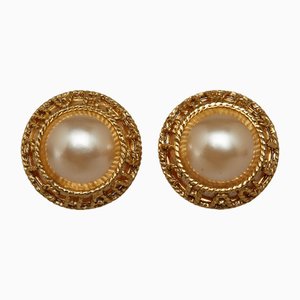 Boucles d'Oreilles Clip-On en Fausses Perles de Chanel, Set de 2