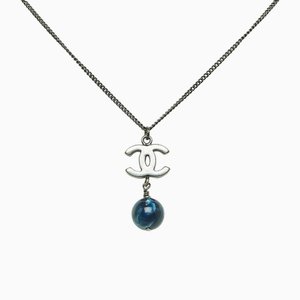 CC Faux Pearl Pendant Necklace from Chanel