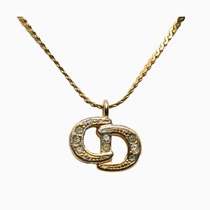 Logo Rhinestone Pendant Necklace from Christian Dior