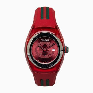 Quarz Kautschuk Sync Armbanduhr von Gucci