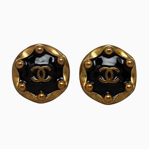 Aretes de clip CC de Chanel. Juego de 2