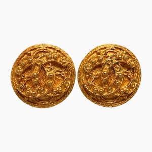 Chanel Cc Clip On Earrings Costume Earrings, Set of 2