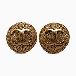 Boucles d'Oreilles Clip-On CC de Chanel, Set de 2