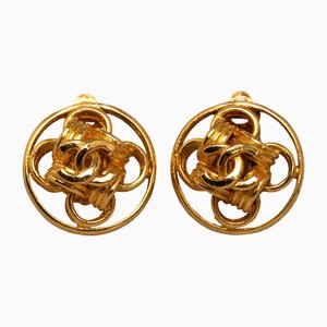 Chanel Cc Clip On Earrings Costume Earrings, Set of 2