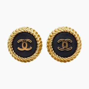 Boucles d'Oreilles Clip-On CC de Chanel, Set de 2