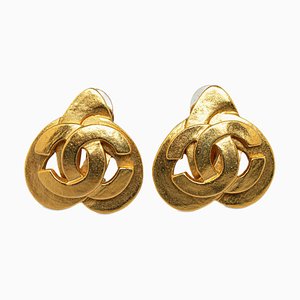 CC Heart Clip-On Earrings from Chanel, Set of 2