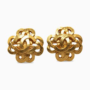 Boucles d'Oreilles Clip-On CC de Chanel, Set de 2