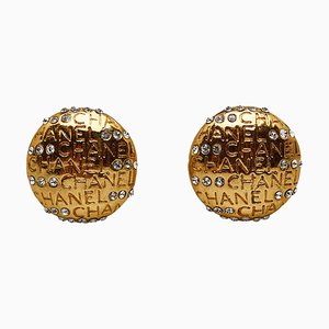 Boucles d'Oreilles Clip-On CC avec Strass de Chanel, Set de 2