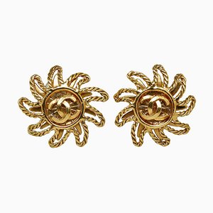 CC Sun Clip on Earrings from Chanel, Set of 2