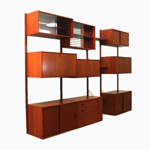 Danish Modular Teak Wall Unit by Poul Cadovius, 1960s