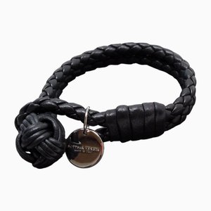 Armband aus Leder und 925er Silber von Bottega Veneta