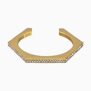 Bangle in Gold & Clear Stone from Burberry