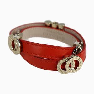 Armband aus Leder & Metall von Bvlgari
