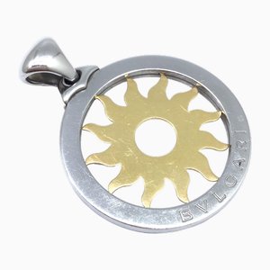 Large Tondo Sun Pendant in Stainless Steel from Bvlgari