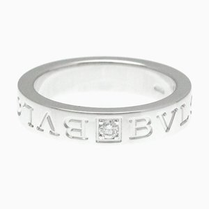 Double Logo White Gold Ring from Bvlgari