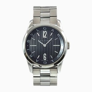 Solotempo Mens Watch with Black Dial Quartz from Bvlgari