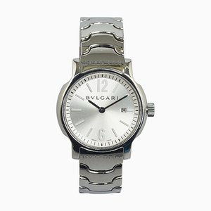 Stainless Steel & Quartz ST29S Ladies' Solotempo Watch with Silver Dial from Bulgari
