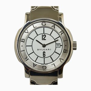 Solo Tempo Watch with White Dial Stainless Steel from Bvlgari