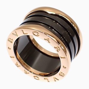 Women's Ring in Ceramic and 18k Pink Gold from Bvlgari