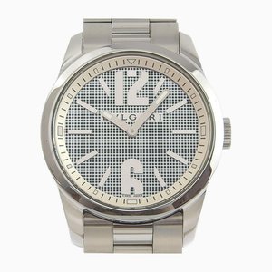 Solotempo Stainless Steel and Silver Watch from Bvlgari