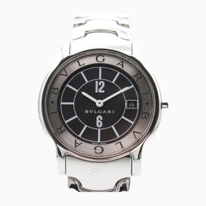 Solo Tempo Wrist Watch in Quartz Black Stainless Steel from Bvlgari