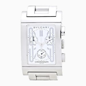 Montre Retangolo Chronographe en Acier Inoxydable de Bvlgari