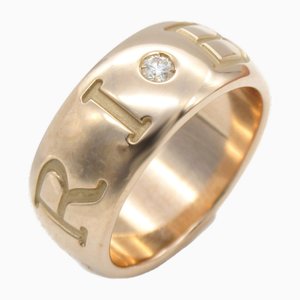 Anillo de diamantes con mono logo de Bvlgari