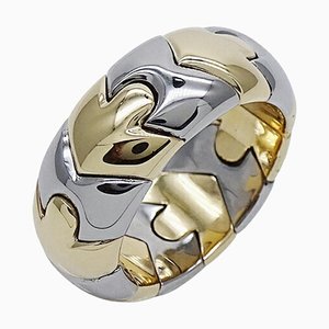 Anillo de acero inoxidable y oro amarillo de Bvlgari