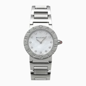 Womens SS Watch with Quartz White Shell Dial from Bvlgari