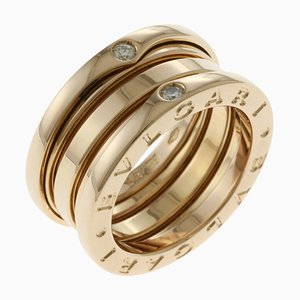 B Zero One 3 Band Ring in Pink Gold with Diamond from Bvlgari