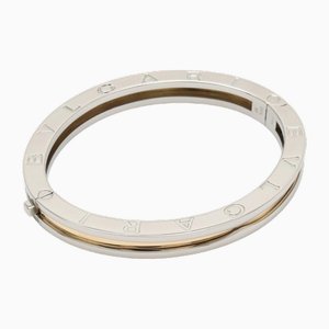 B Zero One Bangle Bracelet in Stainless Steel and Yellow Gold from Bvlgari