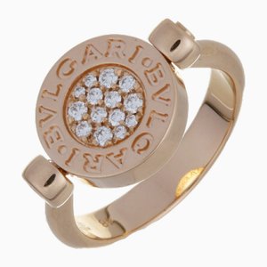 Flip White Shell and Diamond Ladies Ring from Bvlgari