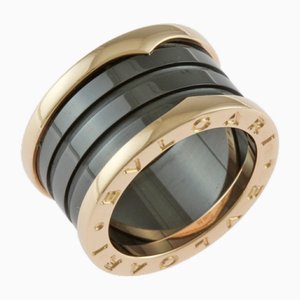 B-Zero One 4 Band Black Ceramic Ring from Bvlgari