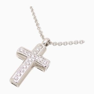 Latin Cross Diamond Necklace in 750 White Gold from Bvlgari