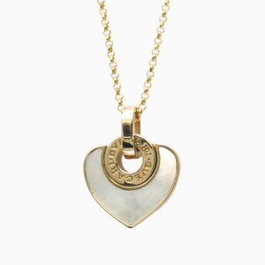 Cuore Mop Heart Pendant in Pink Gold from Bvlgari