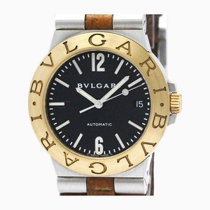 Polierte Diagono Sport 18K Gold Stahl Automatik Herrenuhr von Bvlgari