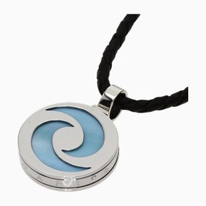 Collier Coquillage Bleu Optique en Or Blanc K18 de Bvlgari