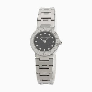 12 P Ladies' Watch in Diamond & Stainless Steel from Bulgari