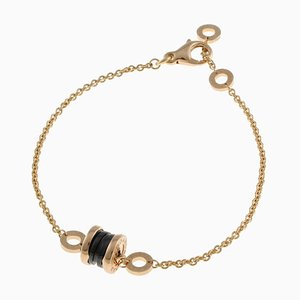 B Zero One Black Ceramic Bracelet in K18 Pink Gold from Bvlgari