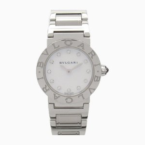 Reloj de pulsera con diamantes de acero inoxidable de Bvlgari