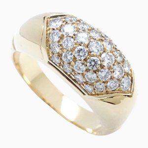 Tronchette Ring with Diamond in Yellow Gold from Bvlgari