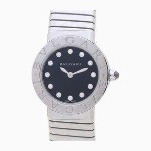 Diamond and Stainless Steel Watch from Bvlgari