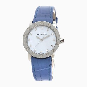 Diamant, Leder & Edelstahl BBL33s 12P Uhr von Bulgari