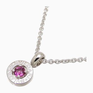 Pink Sapphire Necklace in White Gold from Bvlgari