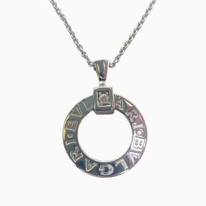 Circle Halskette mit Diamant in Silber von Bvlgari