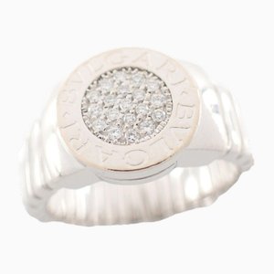 Anillo Tubogas de diamantes en oro blanco de Bvlgari