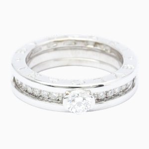 B.Zero1 Solitaire Half Diamond Ring in White Gold with Diamond from Bvlgari