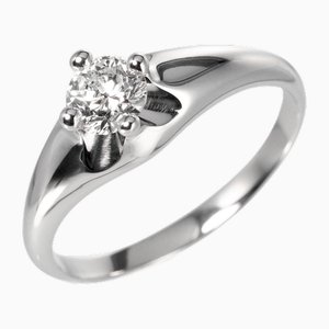 Corona Solitaire Ring aus Platin mit Diamant von Bvlgari