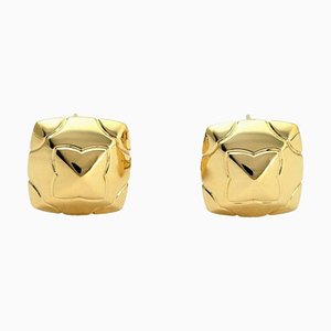 Piramide Yellow Gold and Stainless Steel Earrings from Bvlgari, Set of 2