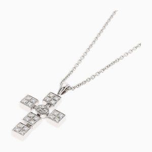 Collar Lucia de diamantes con cruz latina de Bvlgari